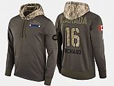 Nike Canadiens 16 Henri Richard Retired Olive Salute To Service Pullover Hoodie,baseball caps,new era cap wholesale,wholesale hats